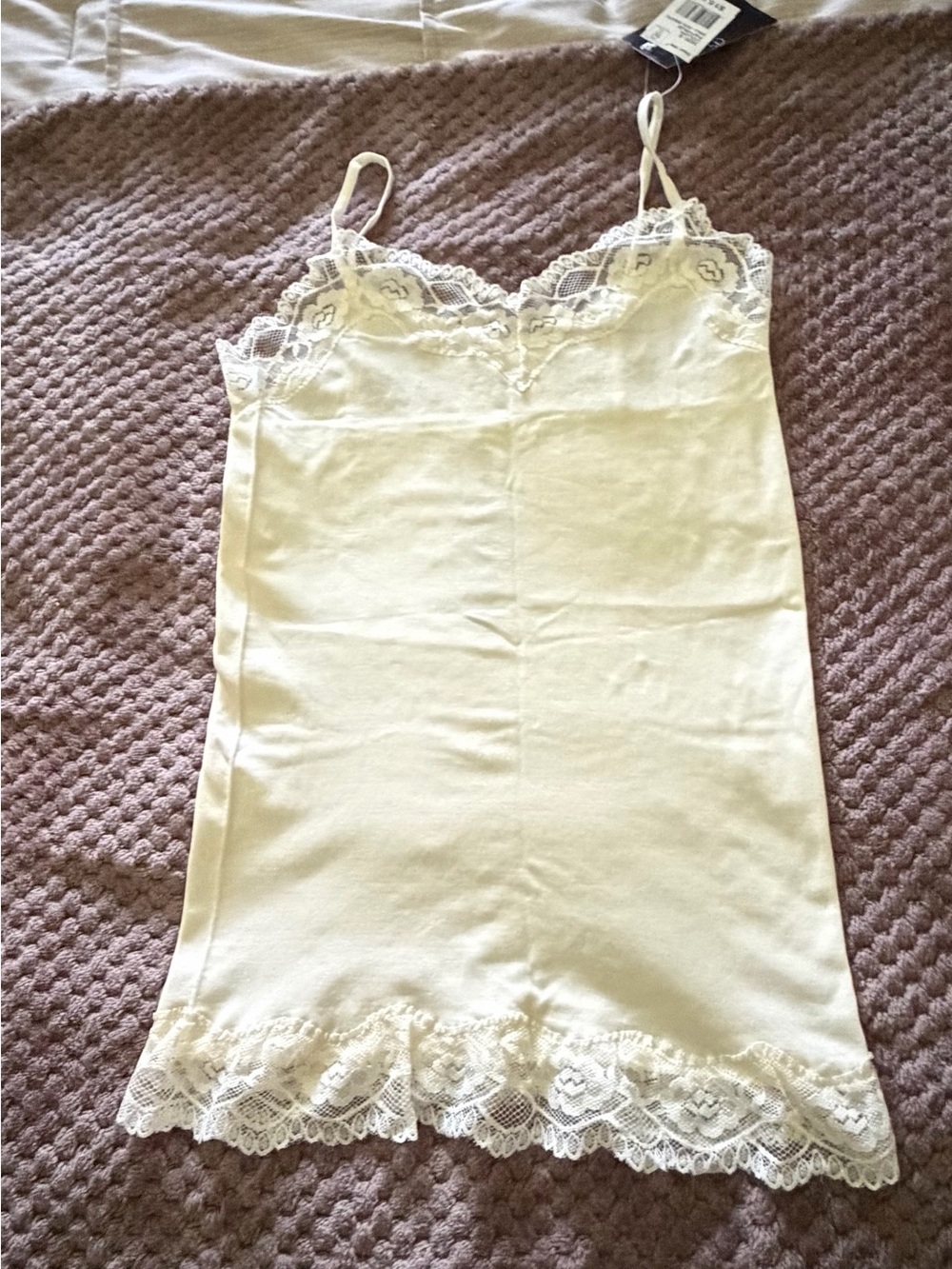 Women's Lace-Trim Cami - Cream